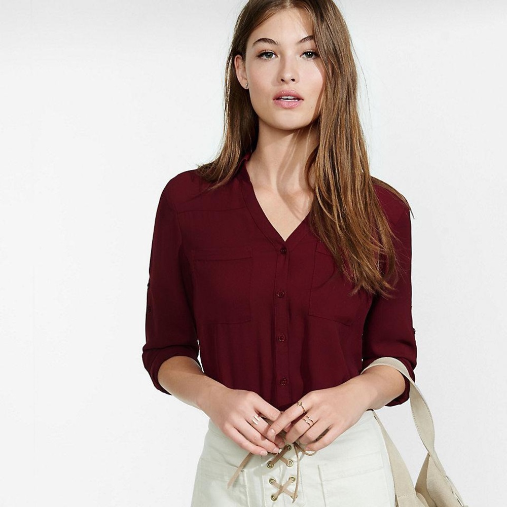 Express Slim Fit Portofino Shirt